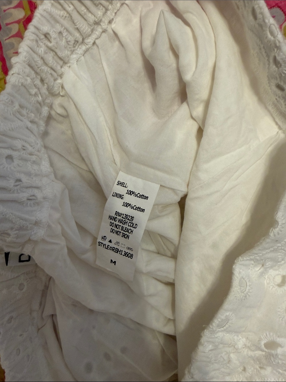 DO+BE White Eyelet Scalloped Hem High Waist Shorts - Picture 4 of 4